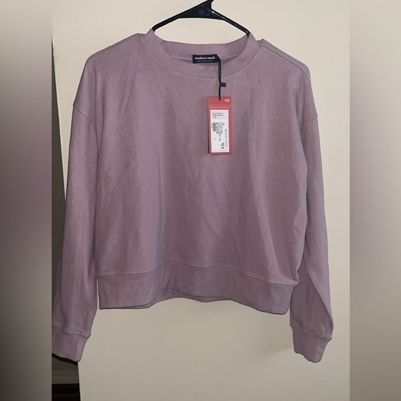 NWT women’s Southern marsh size small Soft purple cropped crewneck sweatshirt - Picture 1 of 5